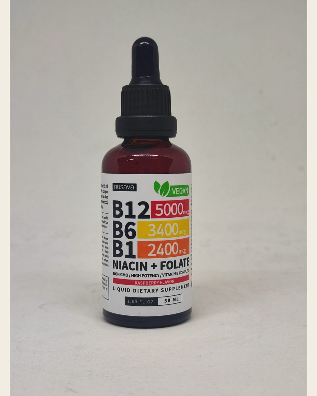 Vitamina B12 líquida — envase real
