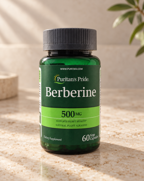 Berberine · Puritan’s Pride sobre una superficie de piedra clara