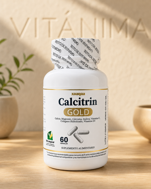 Calcitrin Gold · Calcio, magnesio, colágeno y vitaminas