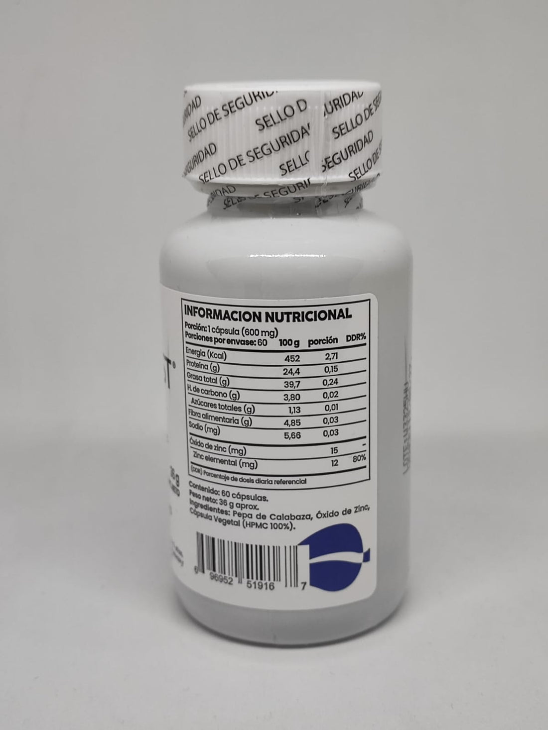 Ingredientes y tabla nutricional de Hallprost Ultra
