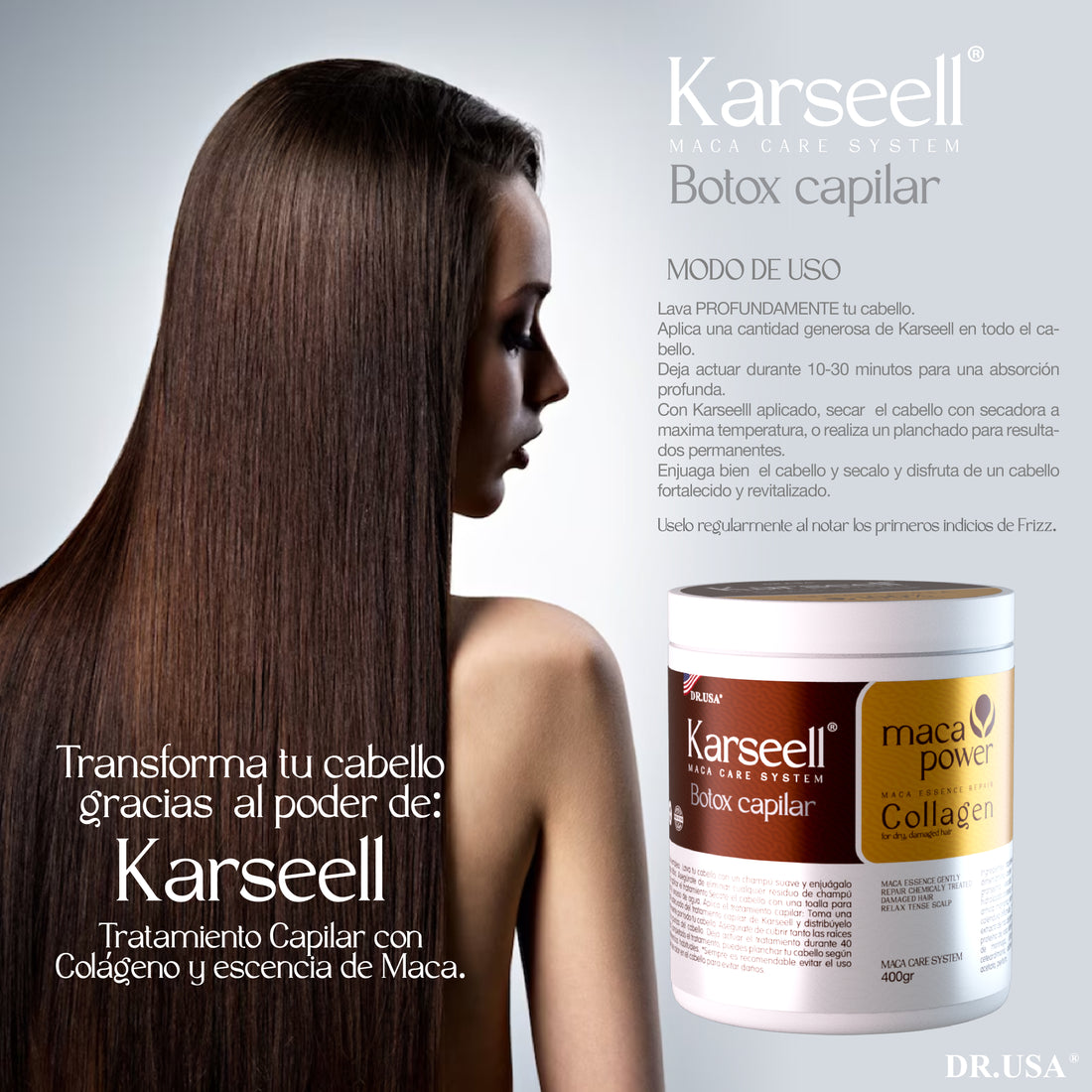 Material del proveedor de Karseell con instrucciones de aplicación