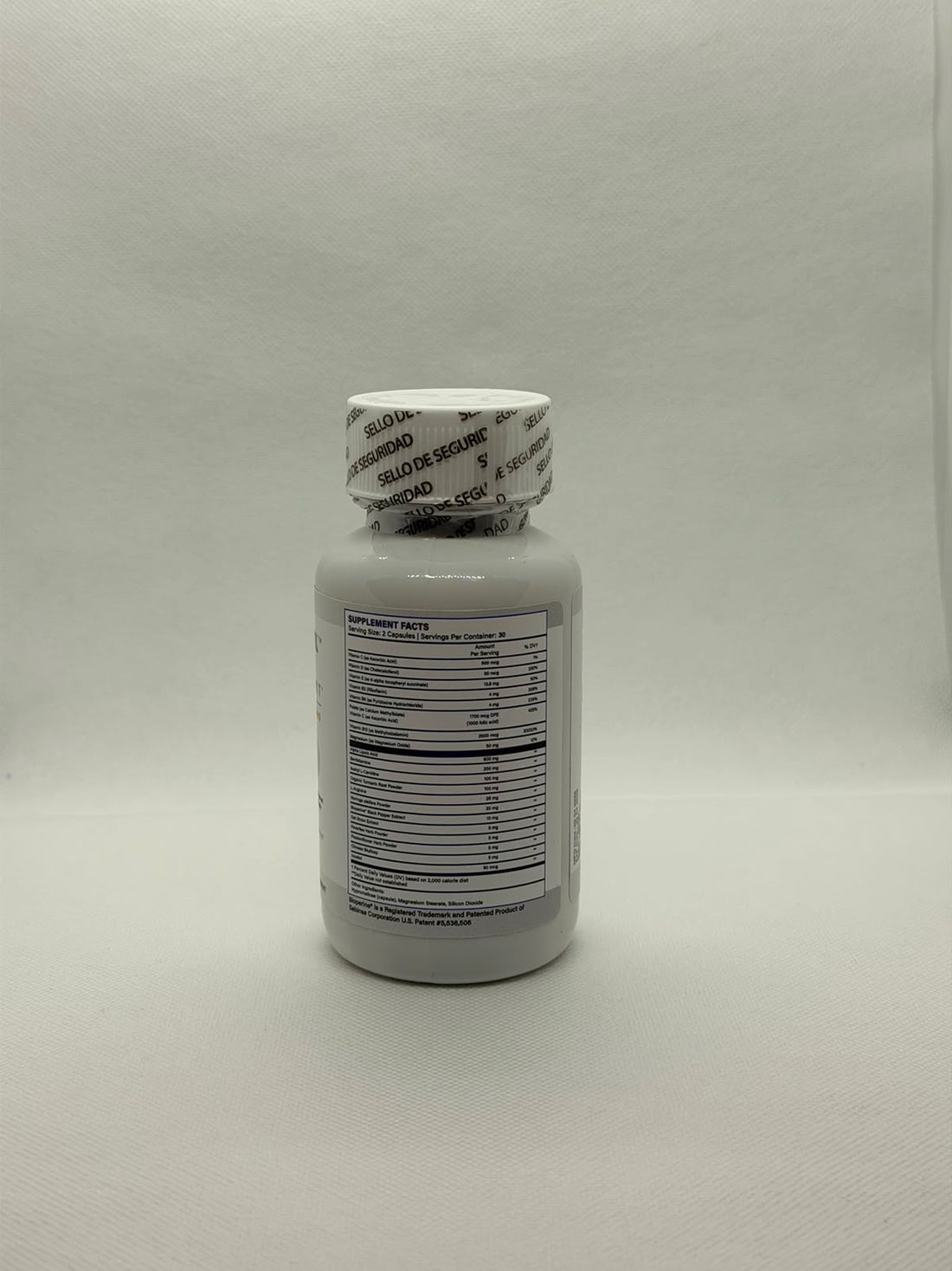 Tabla de composición de Nerve Support NeuraZenx