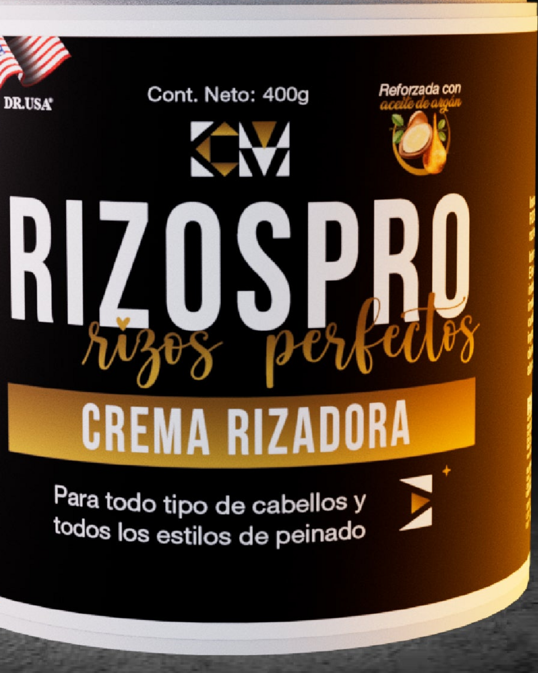 Rizos Pro — etiqueta frontal real